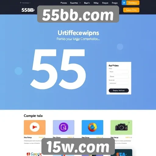 Análise da interface do usuário do site 55bb.com
